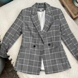 H&M Blazer ( Gray with blue stripes)